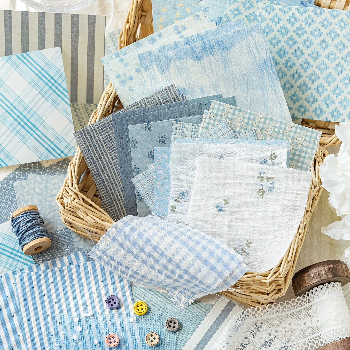 44pics Scrapbooking Fabric Journal Fabric Embellishments