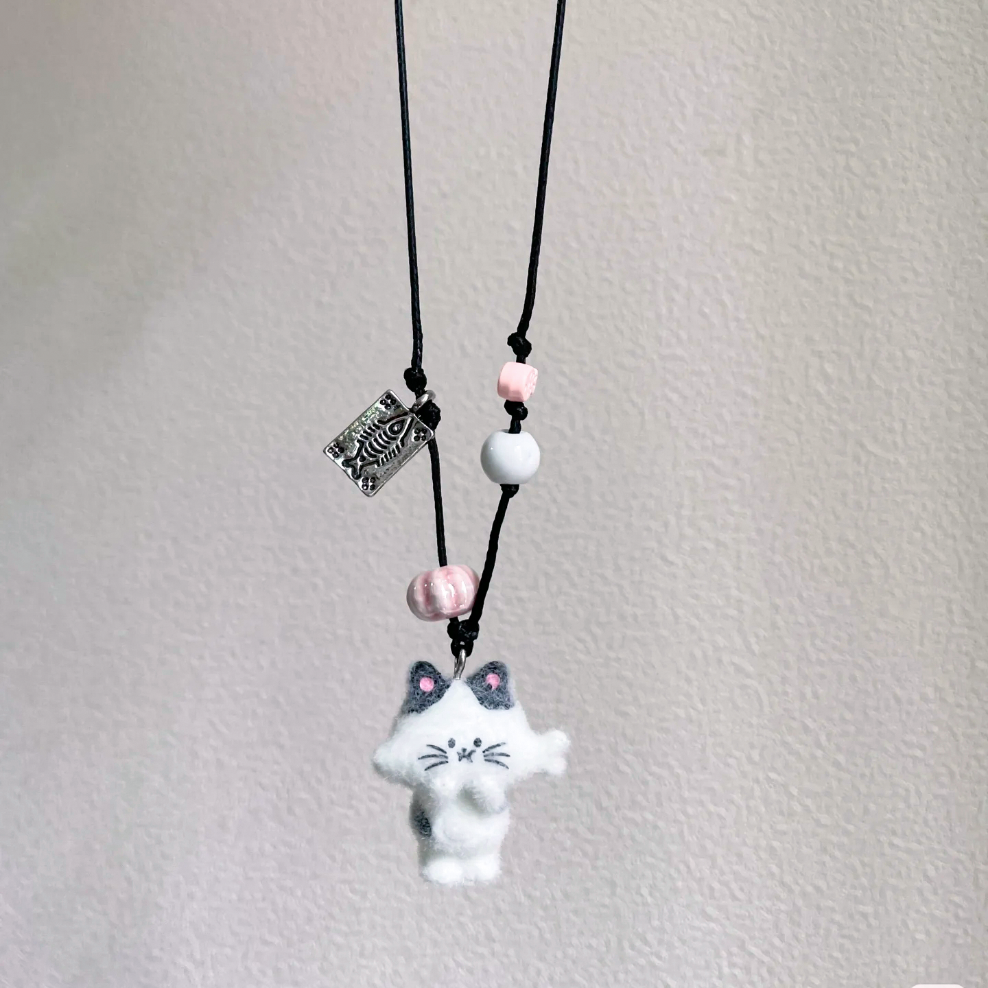 Y2K Mouth Full Kitten Plush Necklace