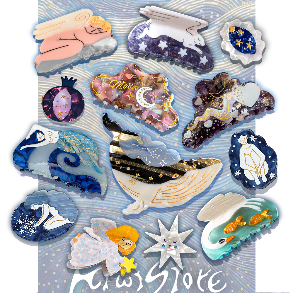 Starry Night Fantasy Fairy Tale Shark Clip