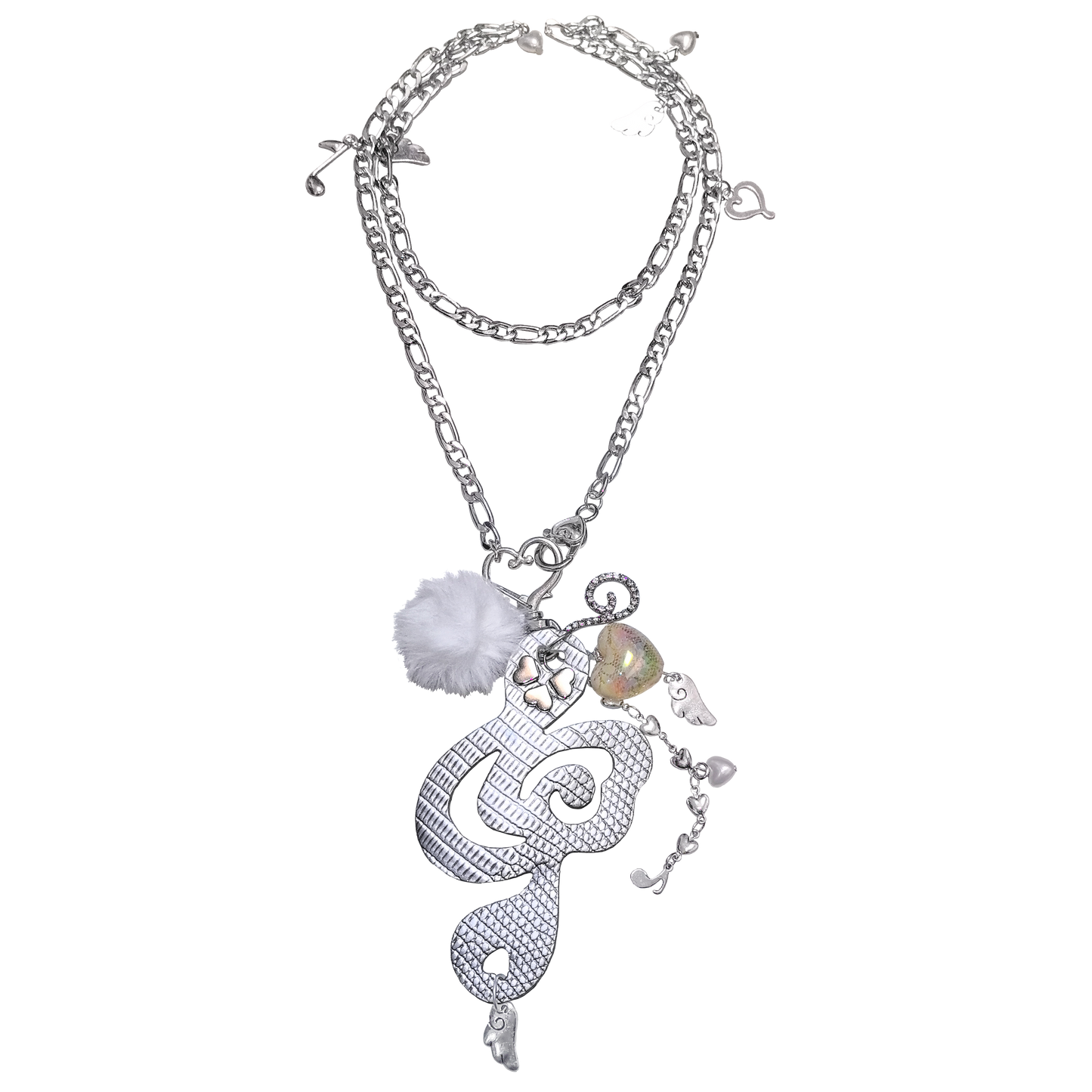 Angel playing musical notes necklace package pendant