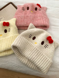 Kitty Cat's ears (Steamed cat-ear shaped bread) wool hat