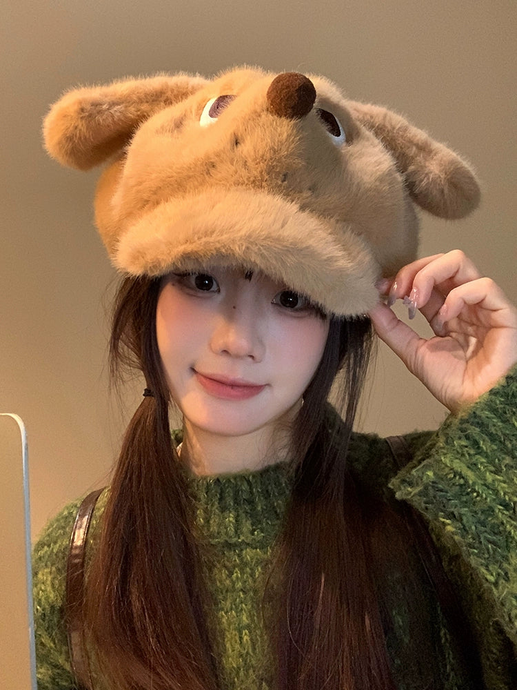 Plush Angry Dog Baseball Hat