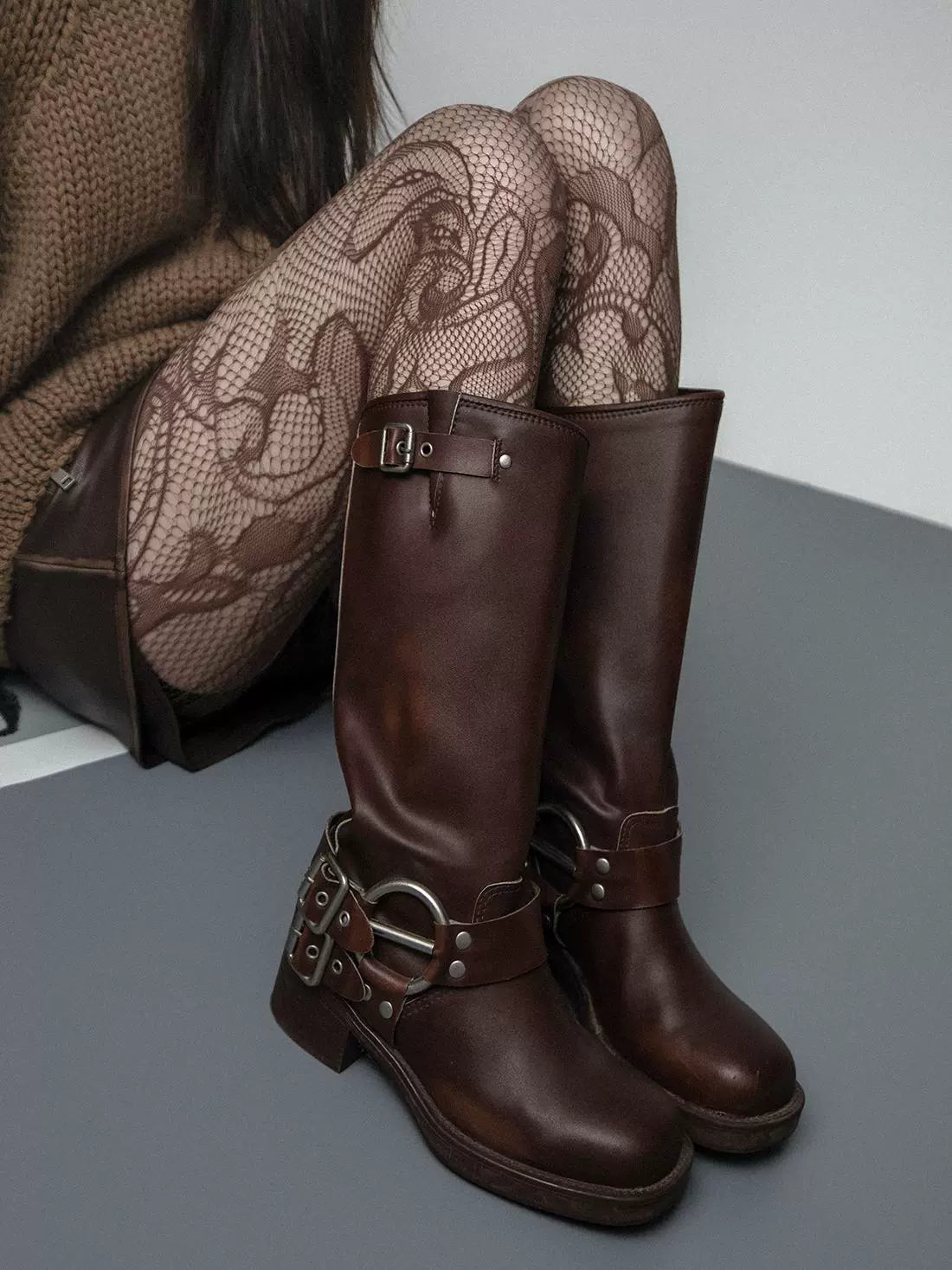 lace hollow mesh silk stockings