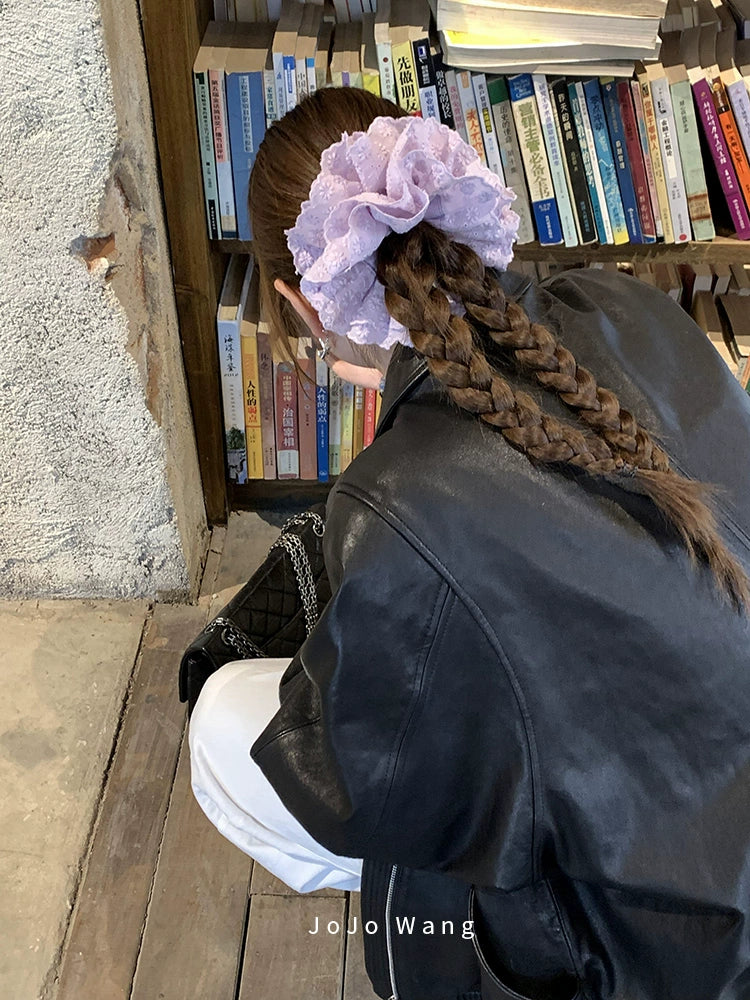 Purple French Scrunchie