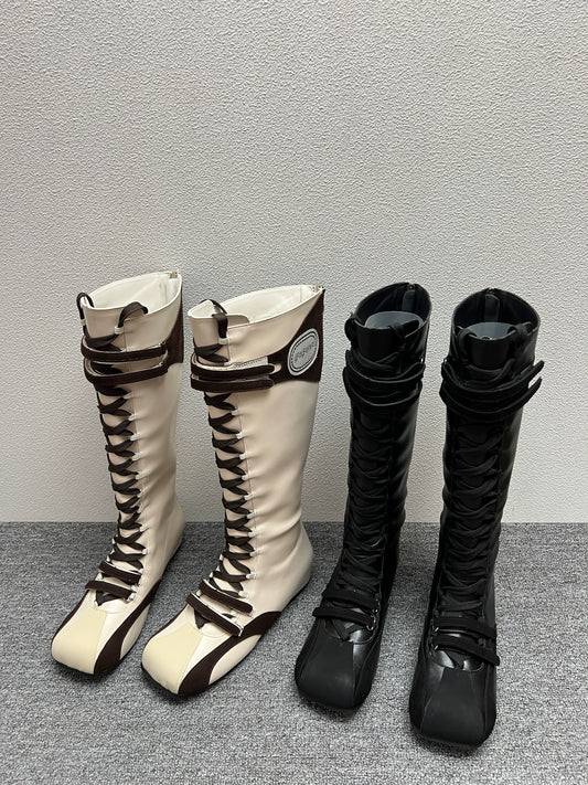 lace up high boots