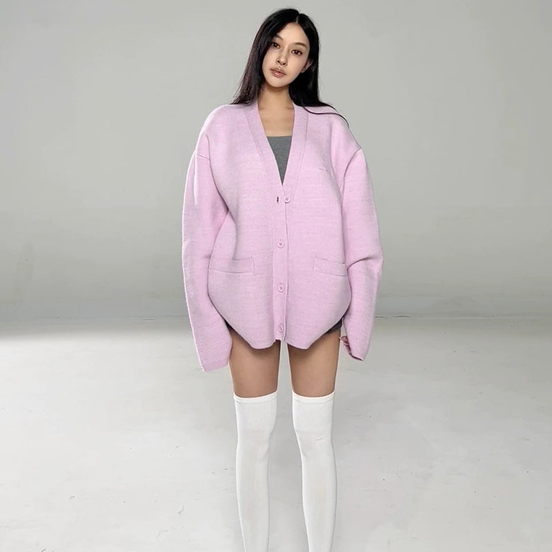 Embroidered knitted cardigan