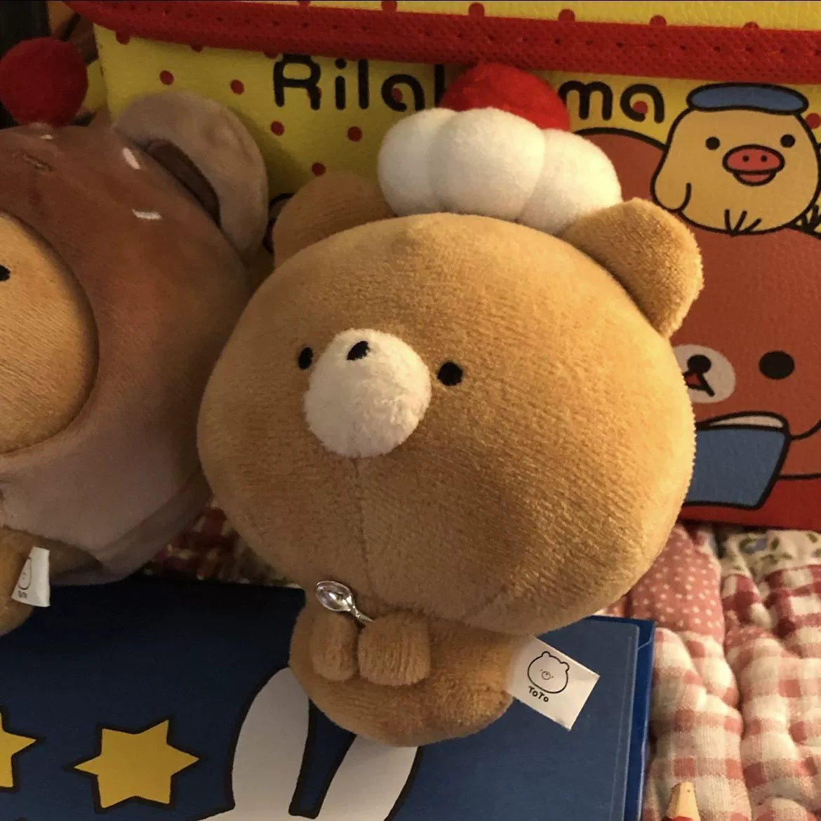 Chocolate Bean Bear Doll plush toy