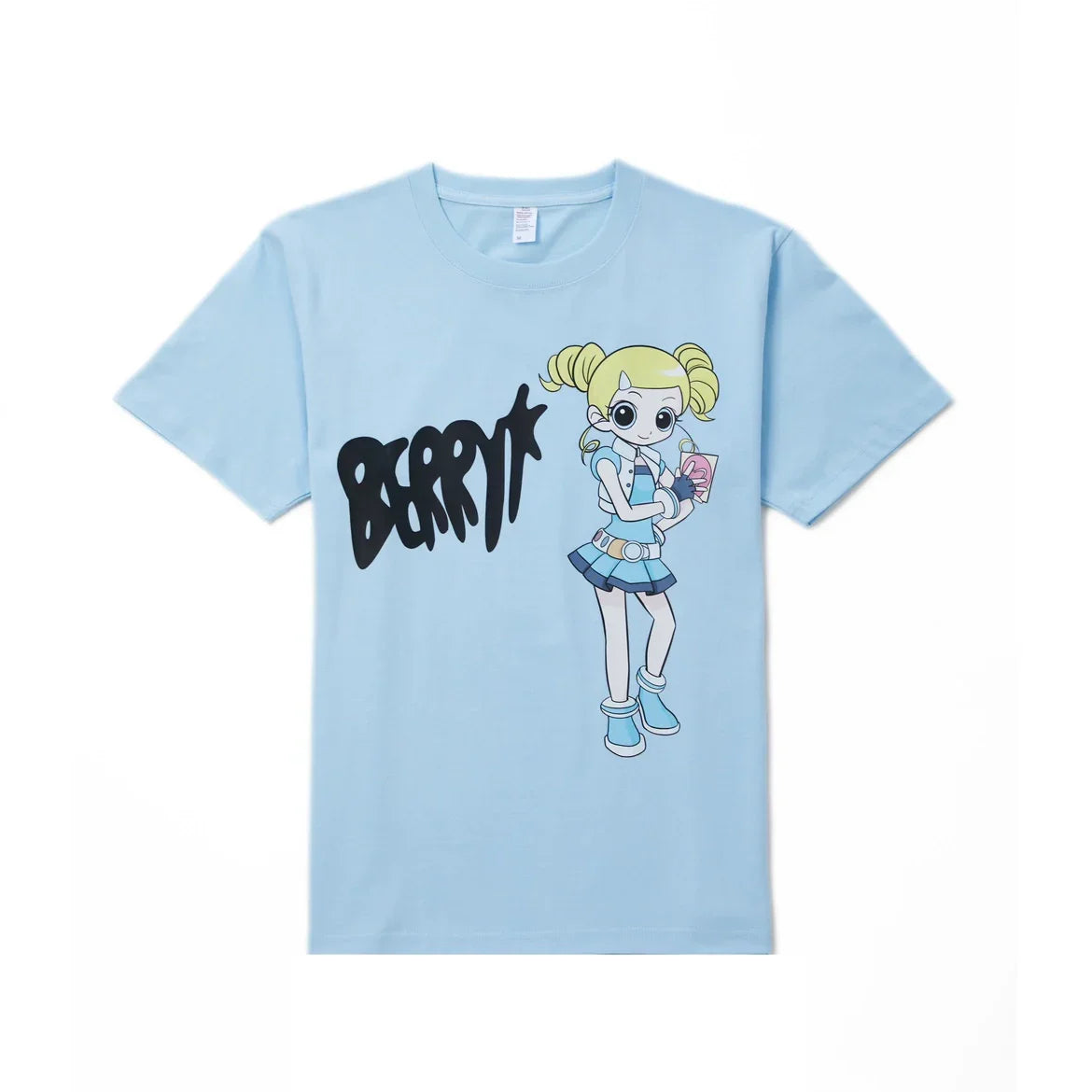 Flying Little Police Girl Printed Tee Short Sleeve Cotton