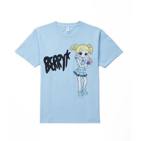 Flying Little Police Girl Printed Tee Short Sleeve Cotton