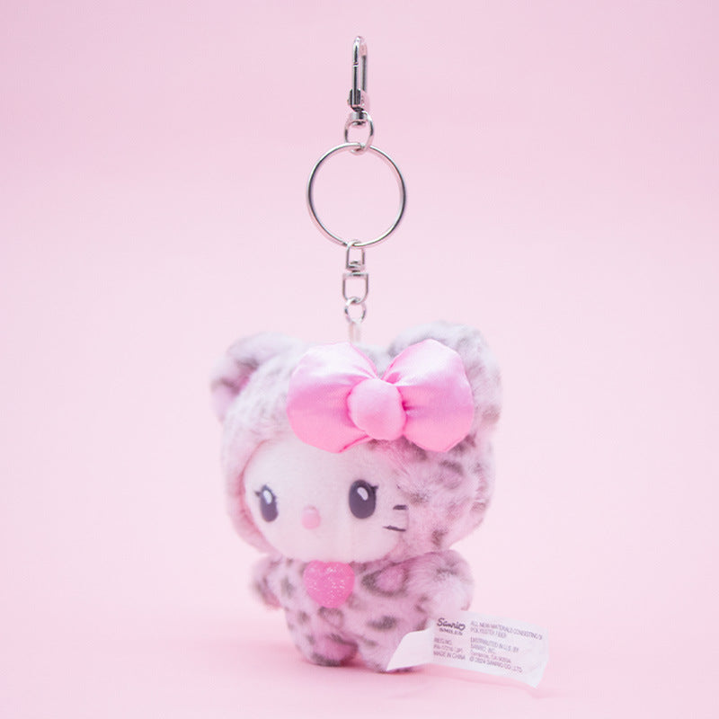 HelloKitty Latte Leopard Pattern Keychain Bag Pendant 10cm
