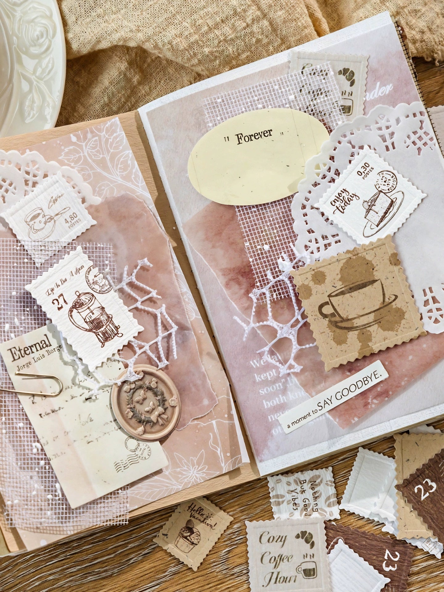 20pics relief stamp tent sticker