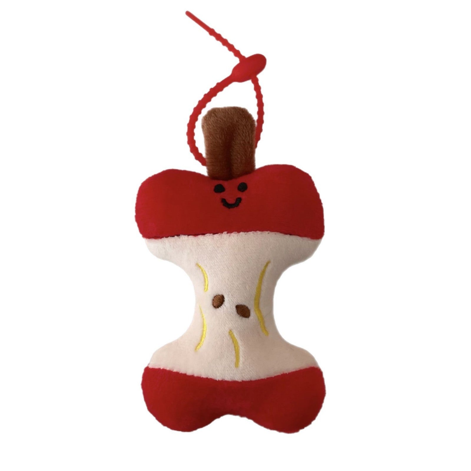 Take a bite of the apple plush pendant