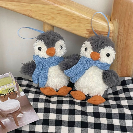 Cute Blue Scarf Penguin Pendant