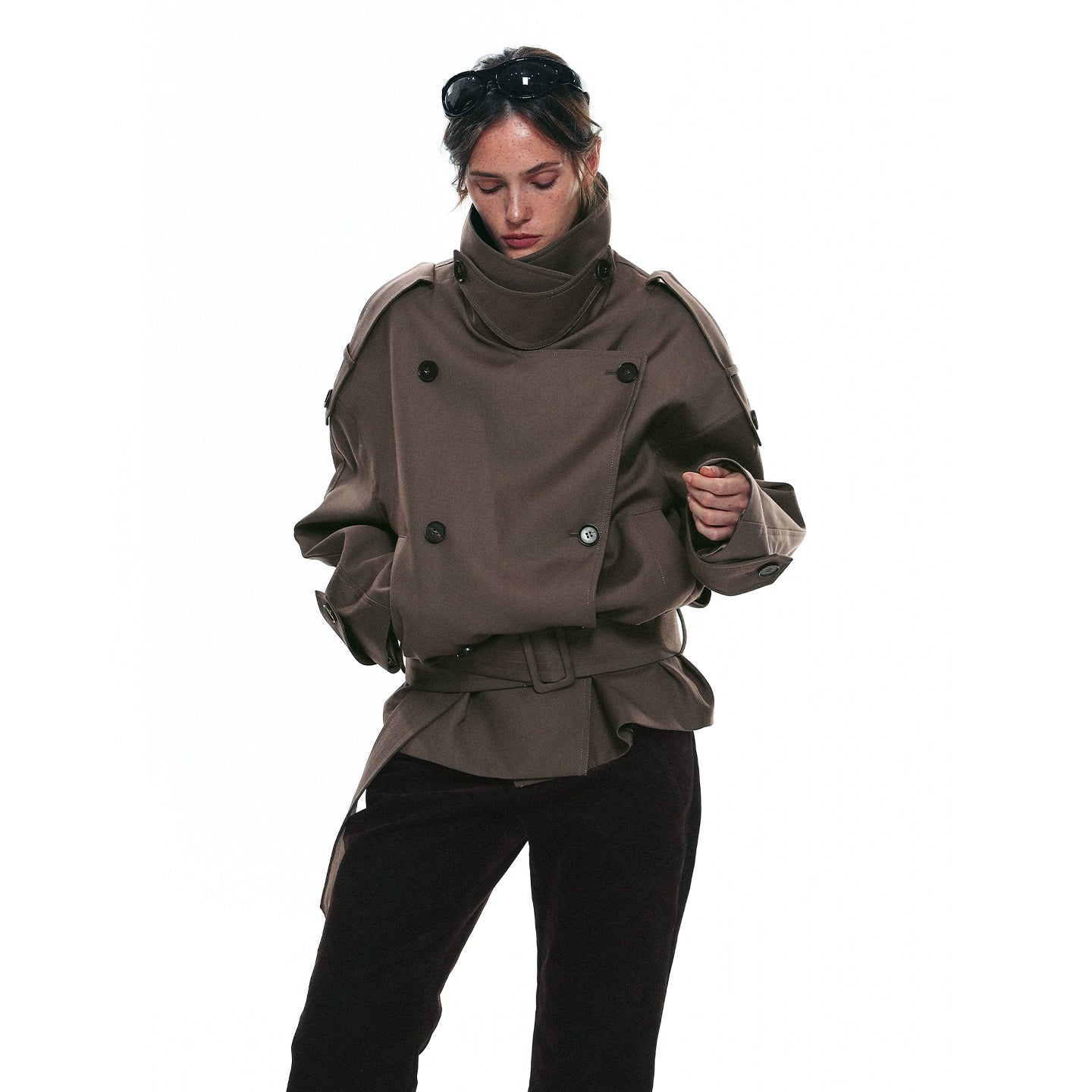 Large Stand Collar Coat