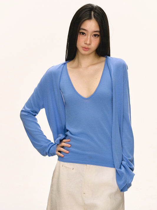 Tencel Linen Pink Knitted Set