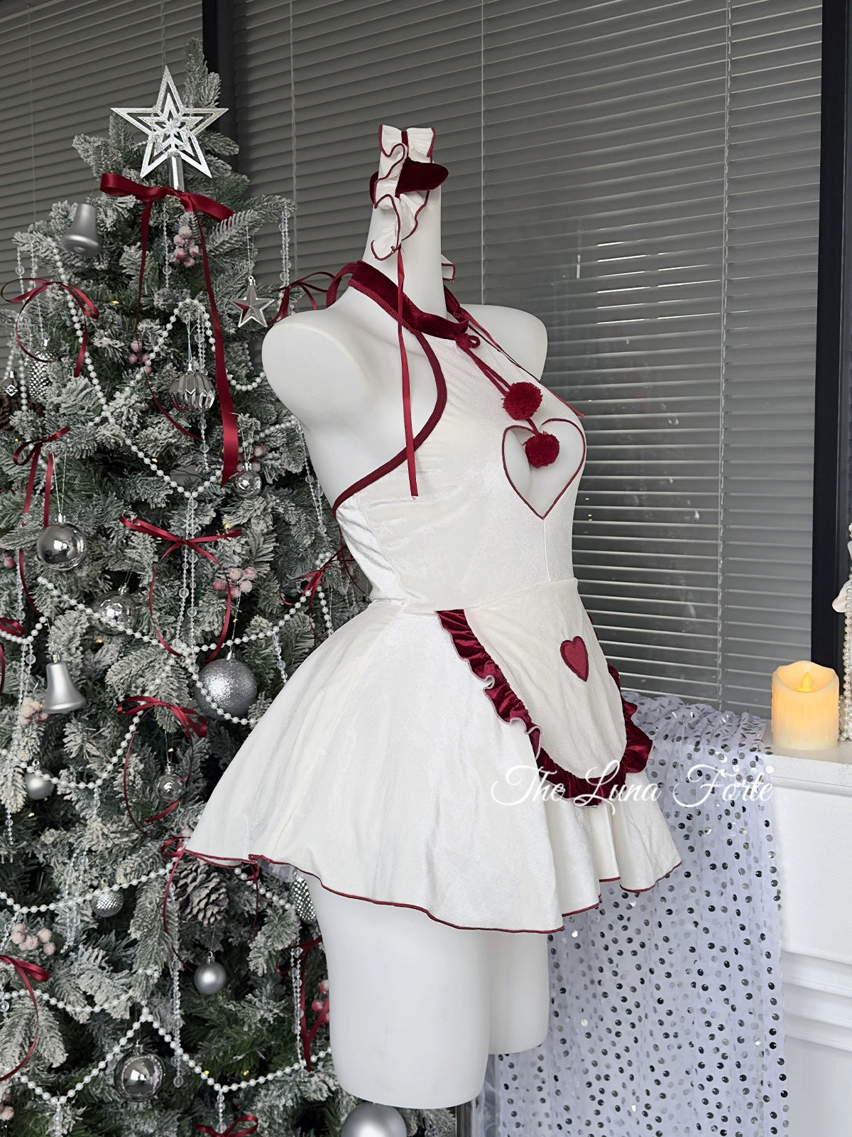 Christmas maid uniform set velvet