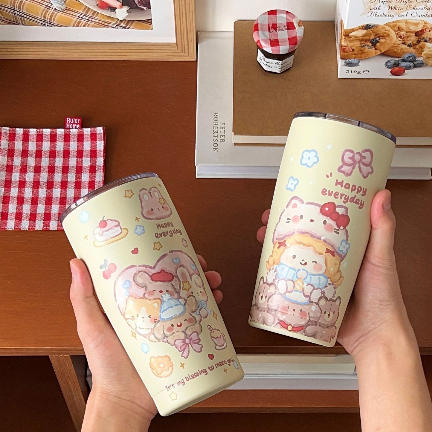 Insulated cup printed stainless steel