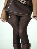 diamond grid pattern tights