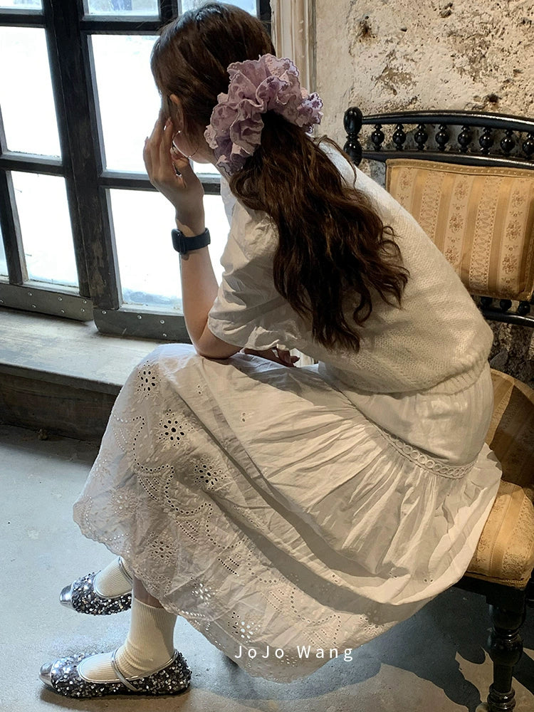 Purple French Scrunchie