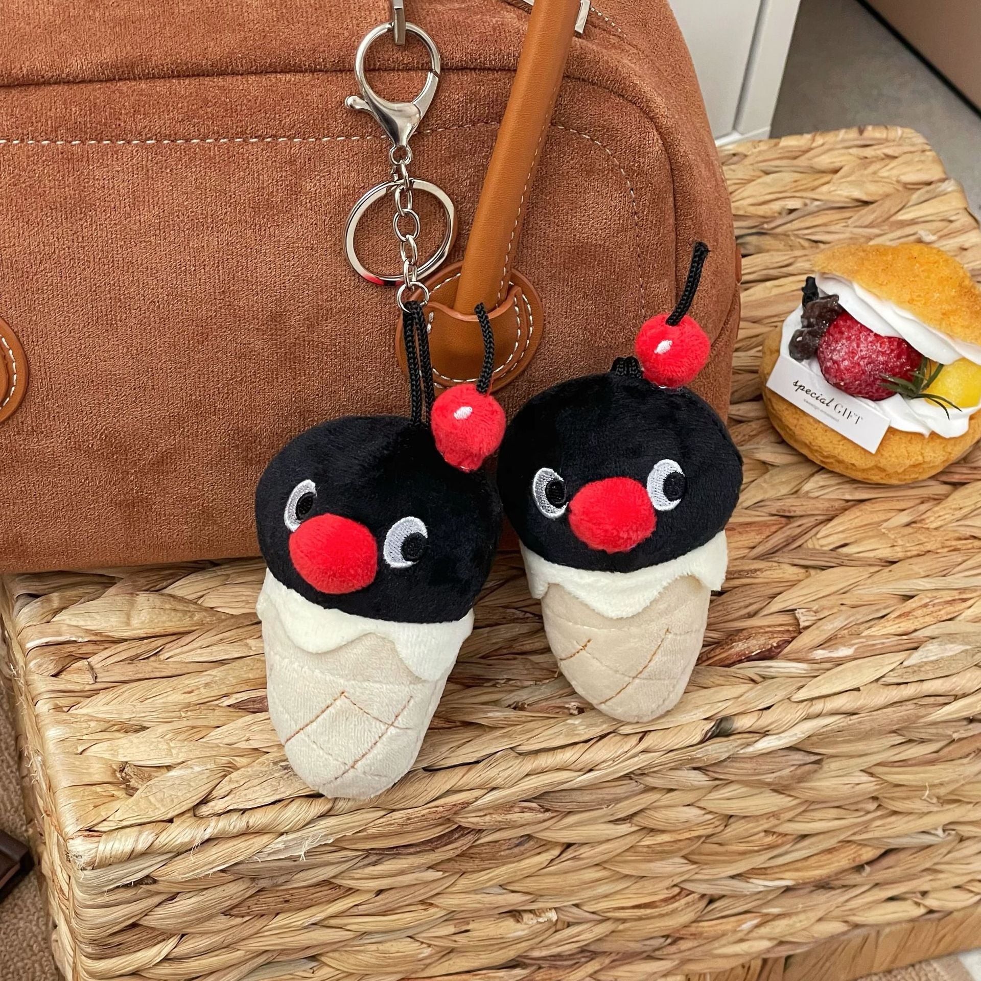 Cute Penguin Pingu Sweet Cone Ice Cream Pendant