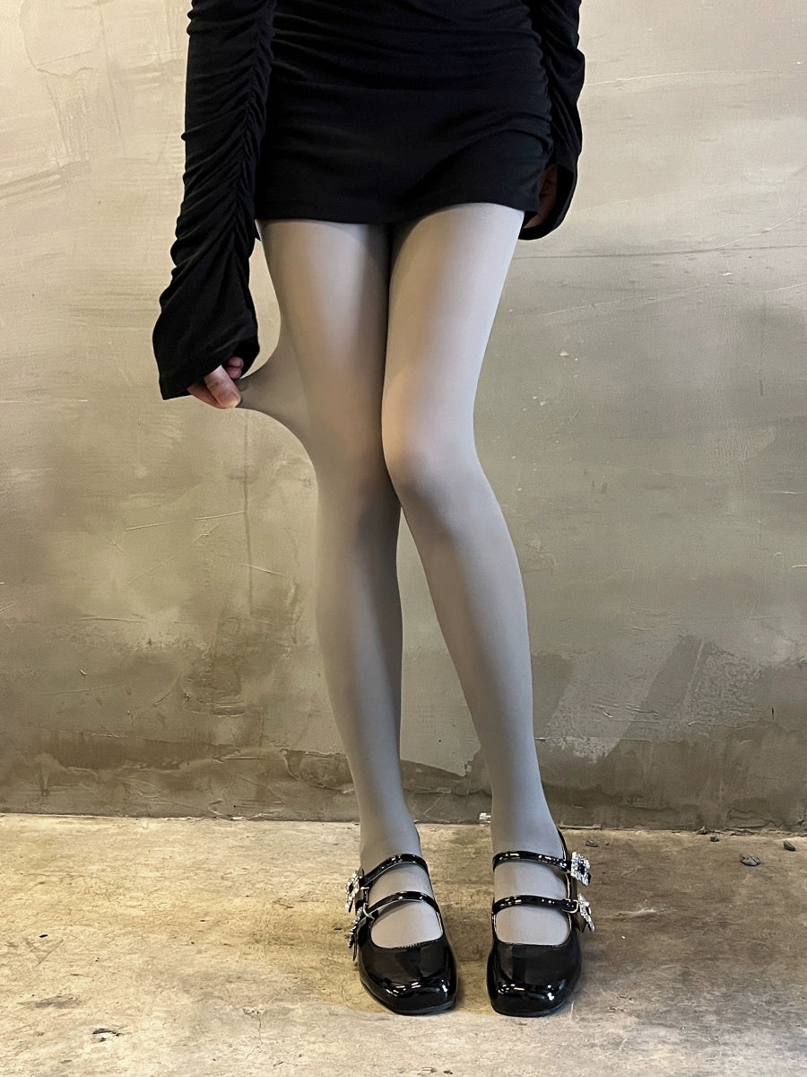 Grey pantyhose velvet stockings leggings