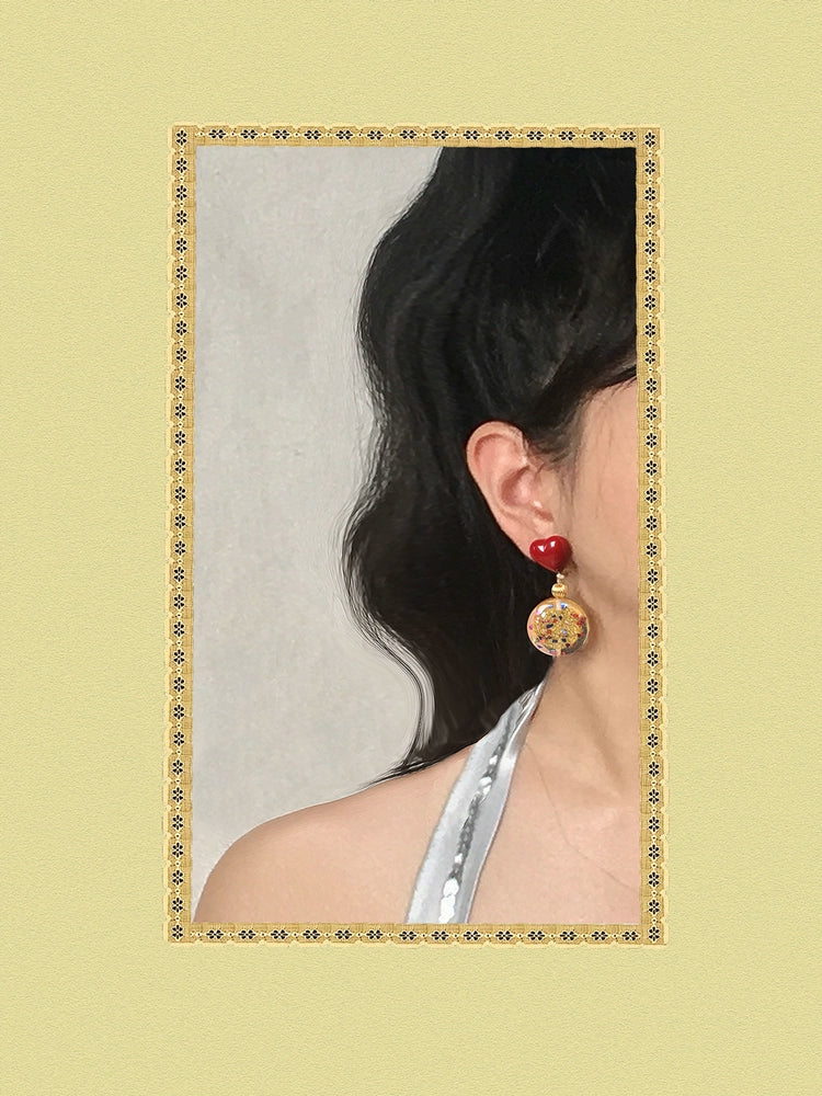 Disco1991 Heartbroken Century Dance Hall Gold Sparkling Modern Earrings Retro Disco