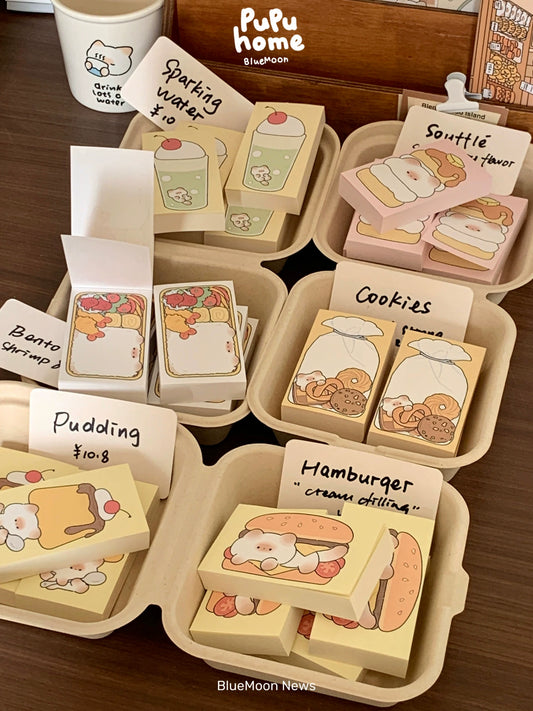 Mantou cat [pupuhome food series] mini note