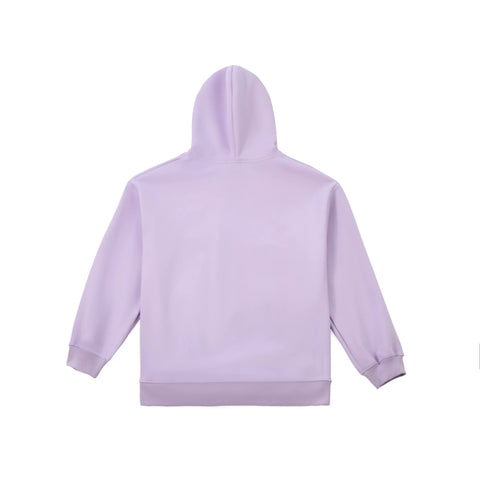 purple comic embroidery emoji sweater