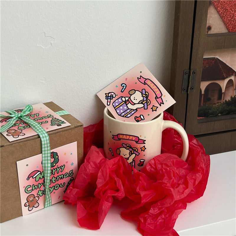 Cartoon Ceramic Cup Christmas Gift Box