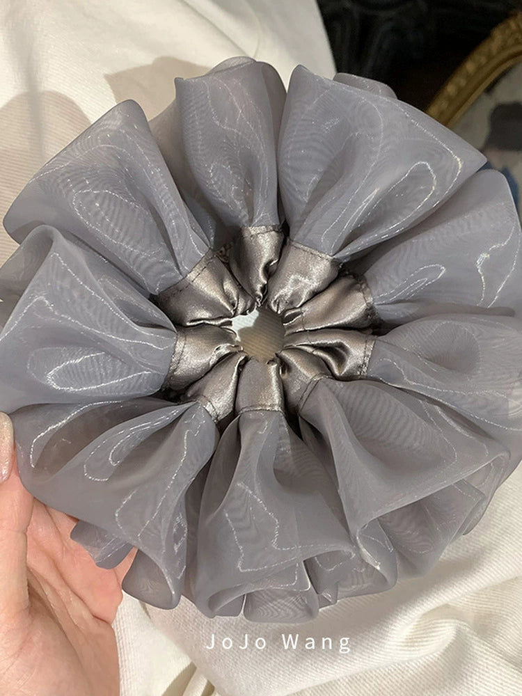 Grey organza headband