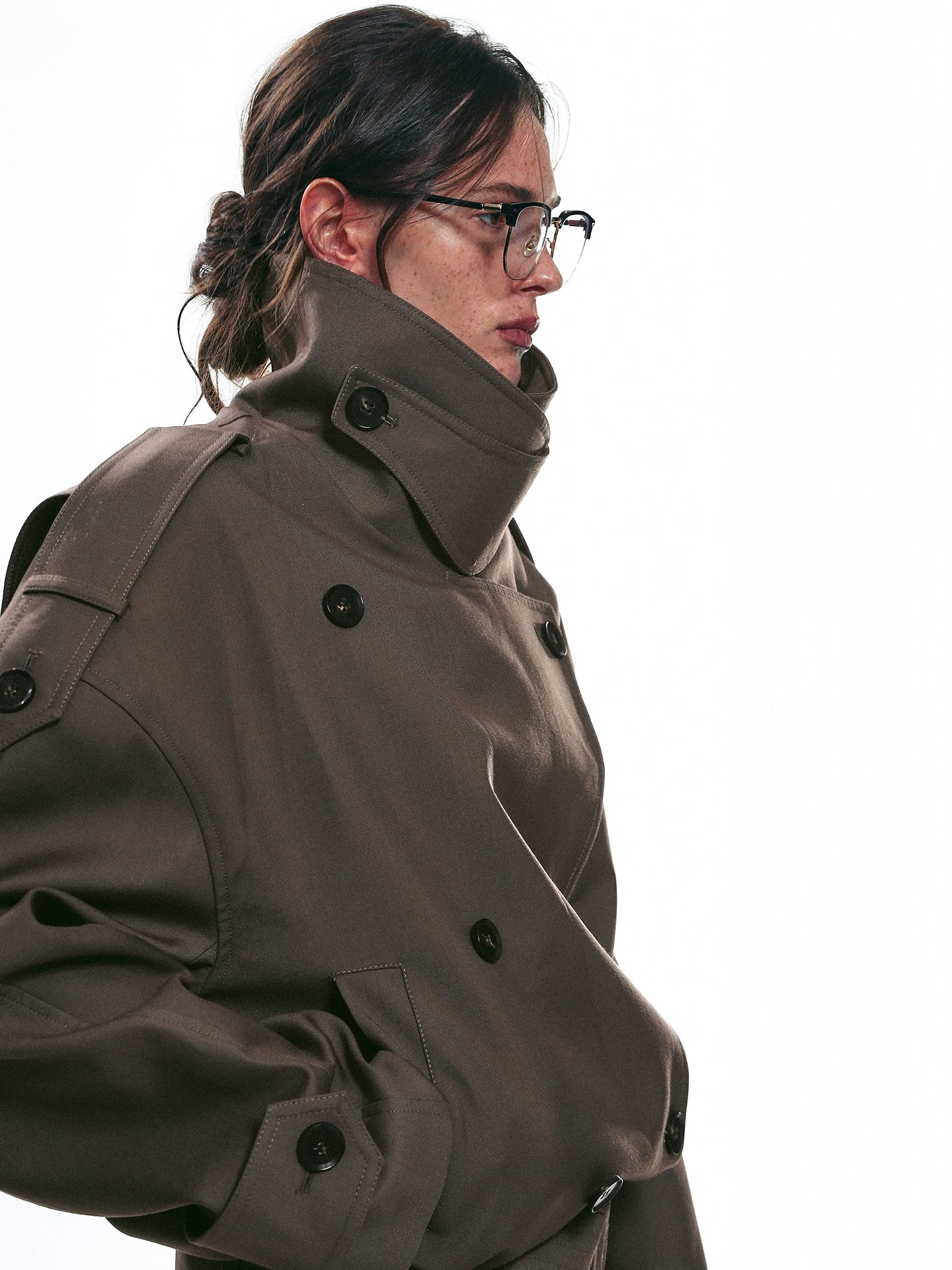 Large Stand Collar Coat