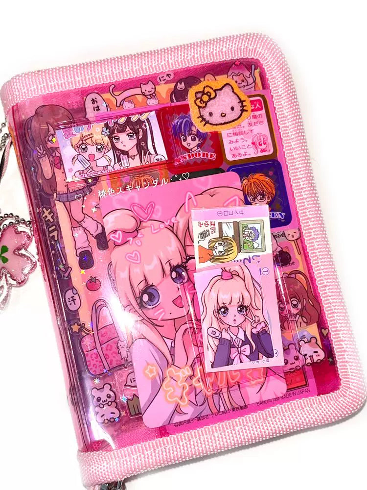 Shibuya Showa M5 ring binder notebook, inner pages storage card book, PVC strap