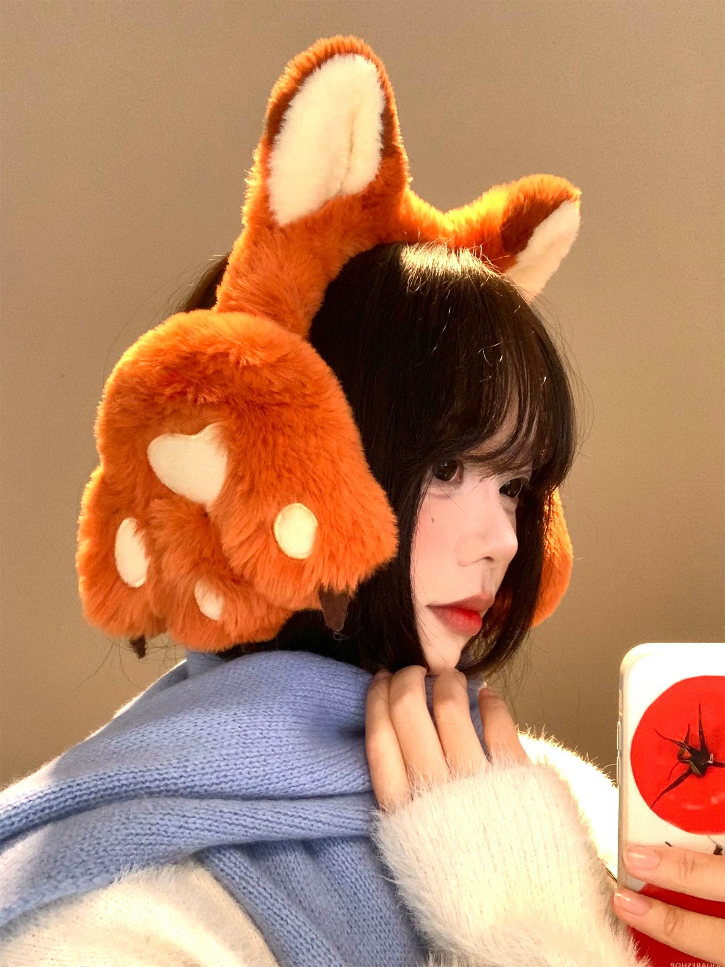 Fox plush earmuffs